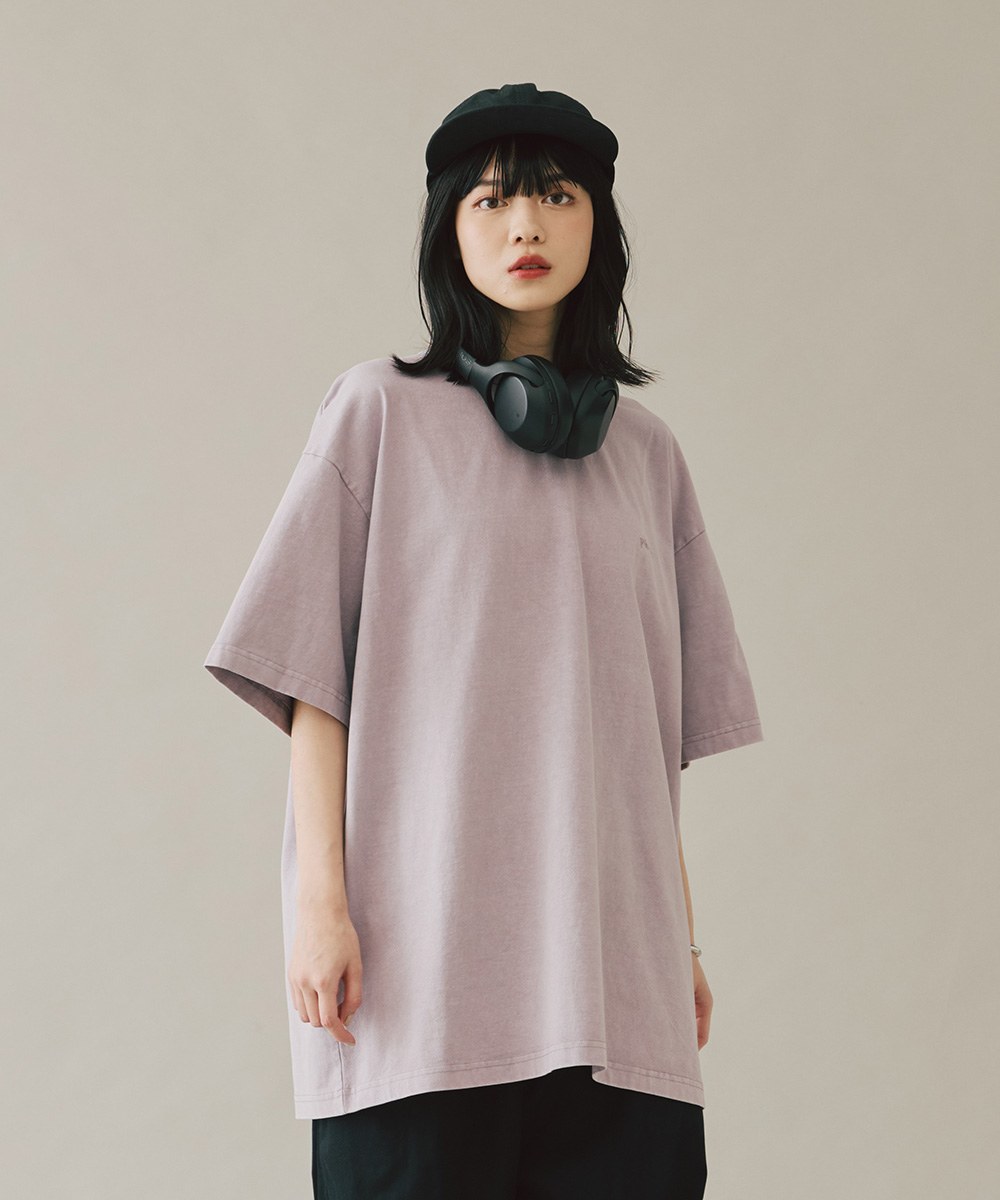 寬版刺繡水洗TEE