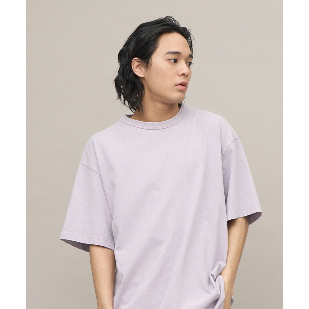寬版刺繡水洗短TEE