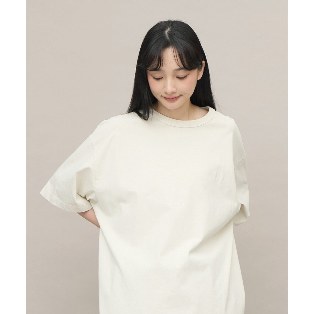 寬版刺繡水洗短TEE