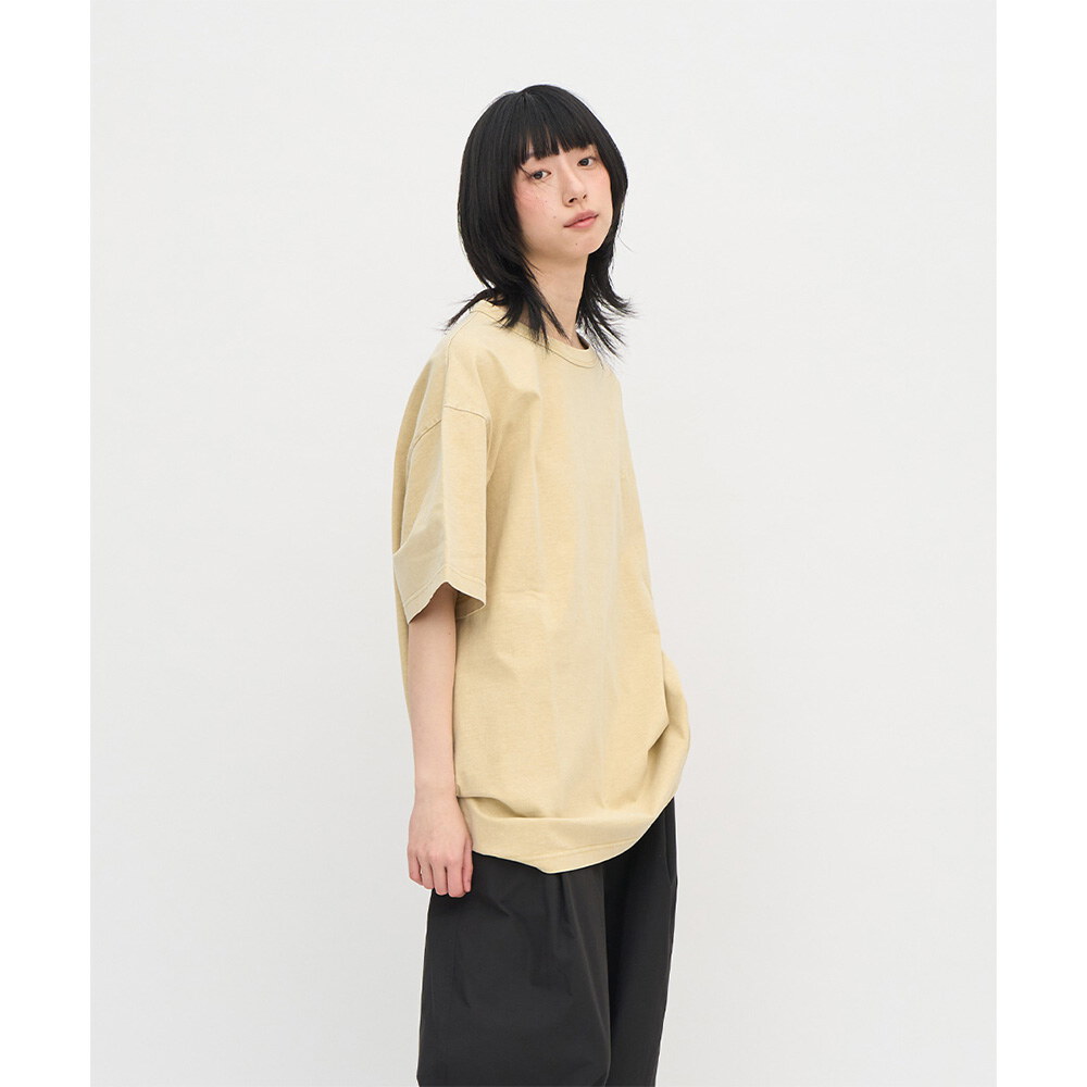 寬版刺繡水洗短TEE