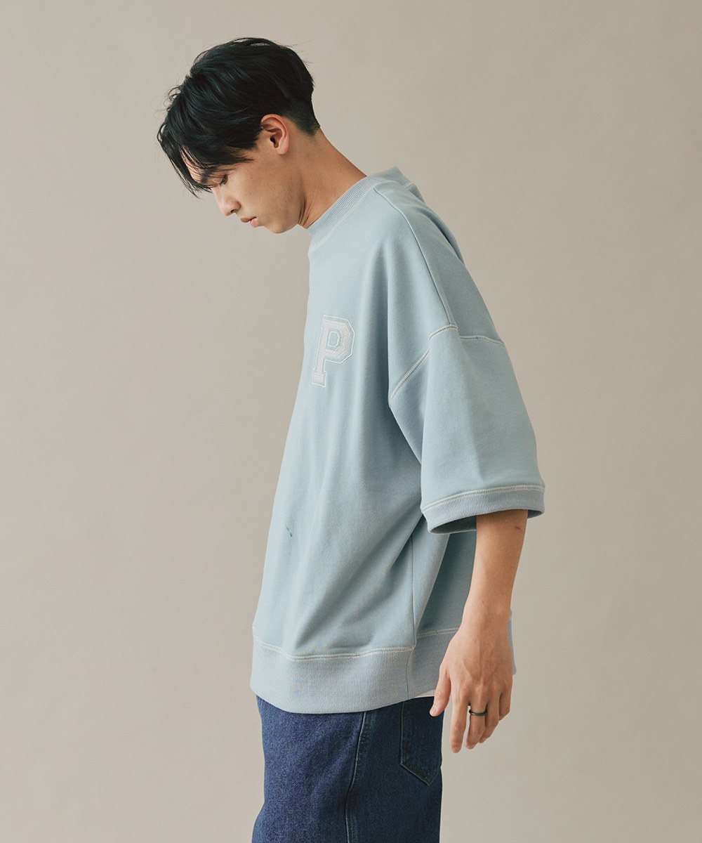 P-LOGO 鬆身短袖大學Tee