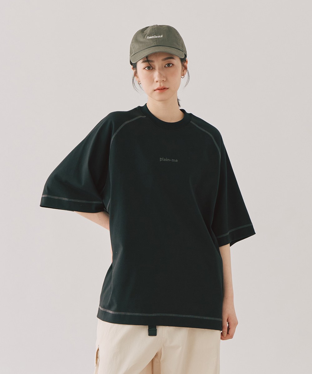 爬線剪裁logo TEE