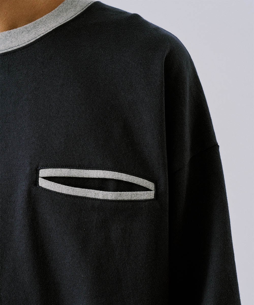 18 Logo重磅口袋長袖TEE