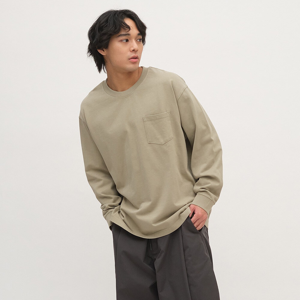 重磅修身秋冬長袖Tee