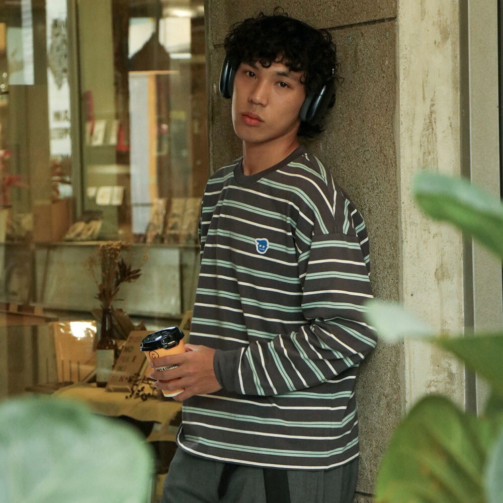 小P社長條紋長袖TEE