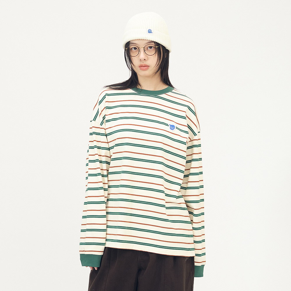 小P社長條紋長袖TEE