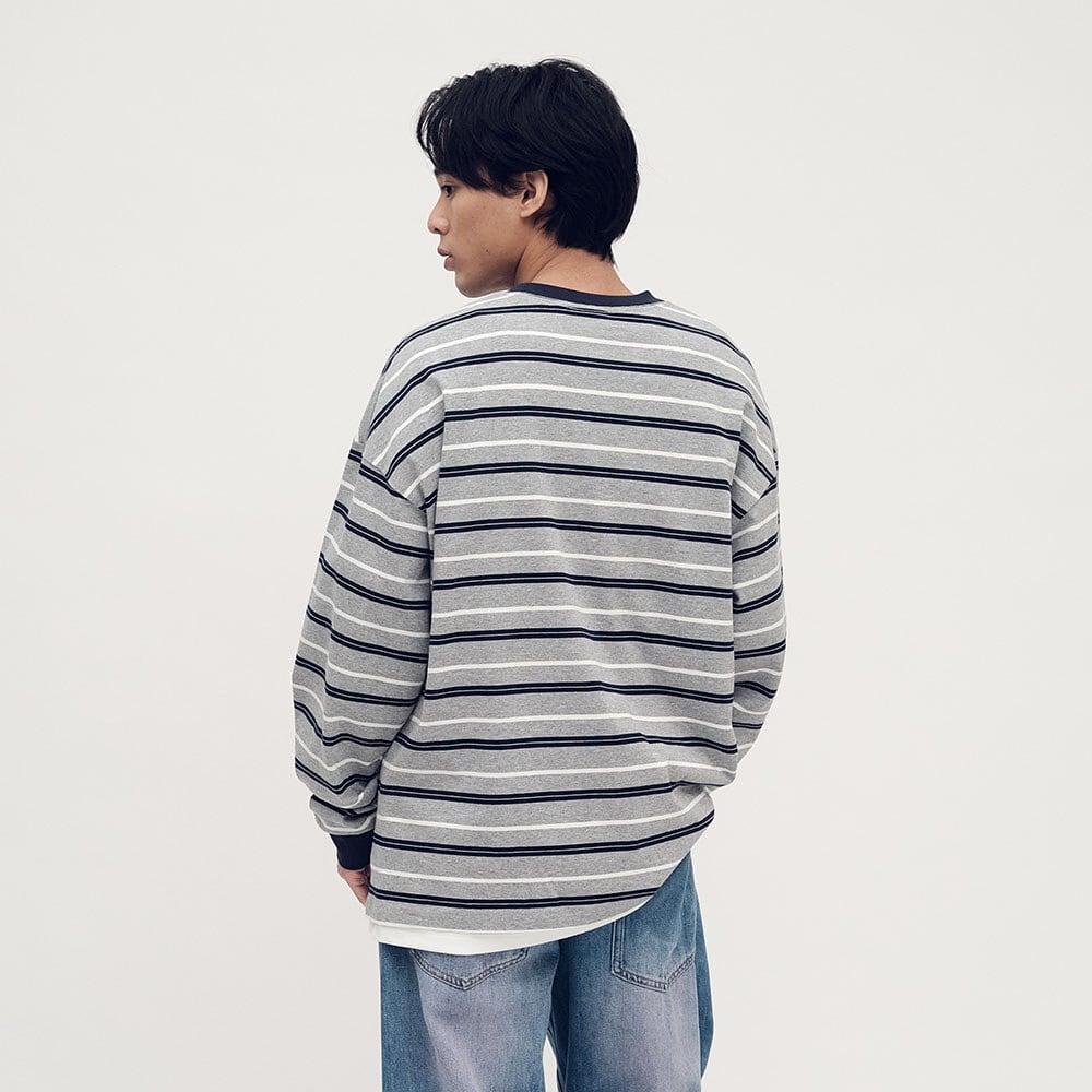 小P社長條紋長袖TEE