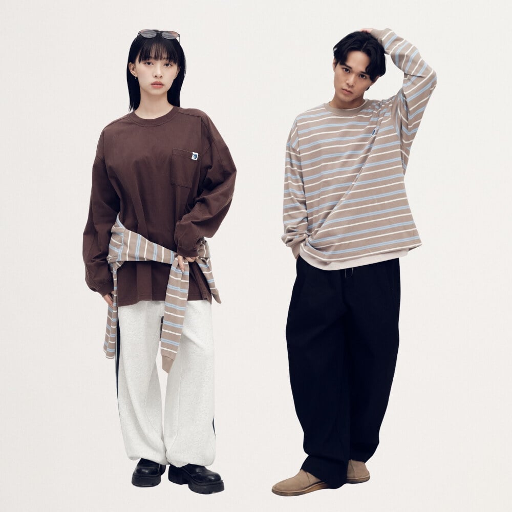 小P社長條紋長袖TEE