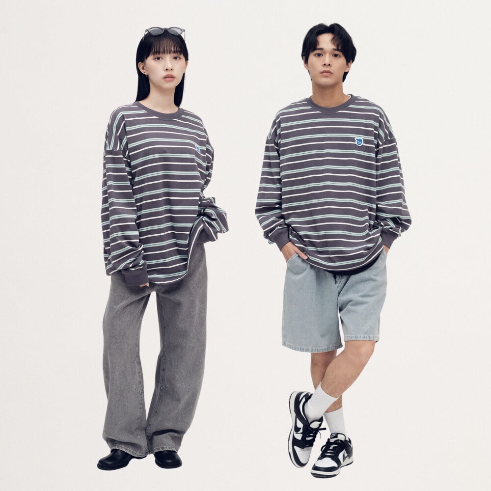 小P社長條紋長袖TEE