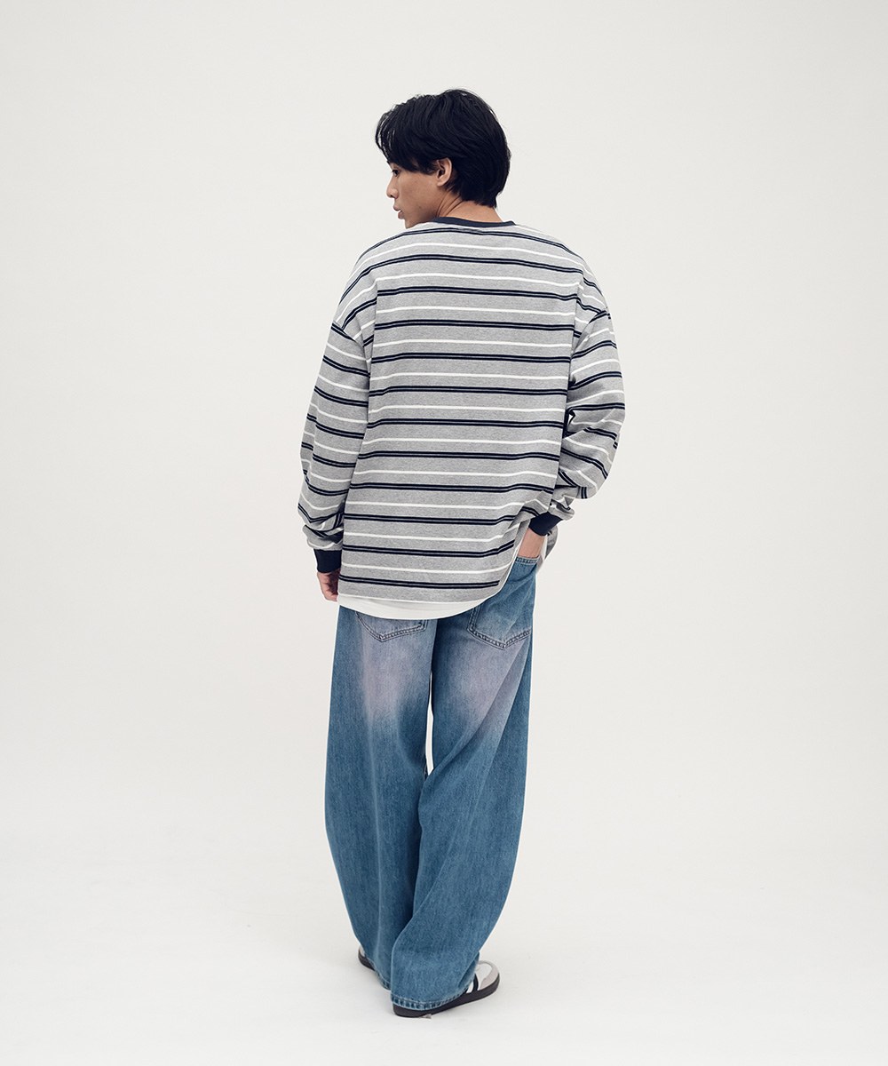 小P社長條紋長袖TEE