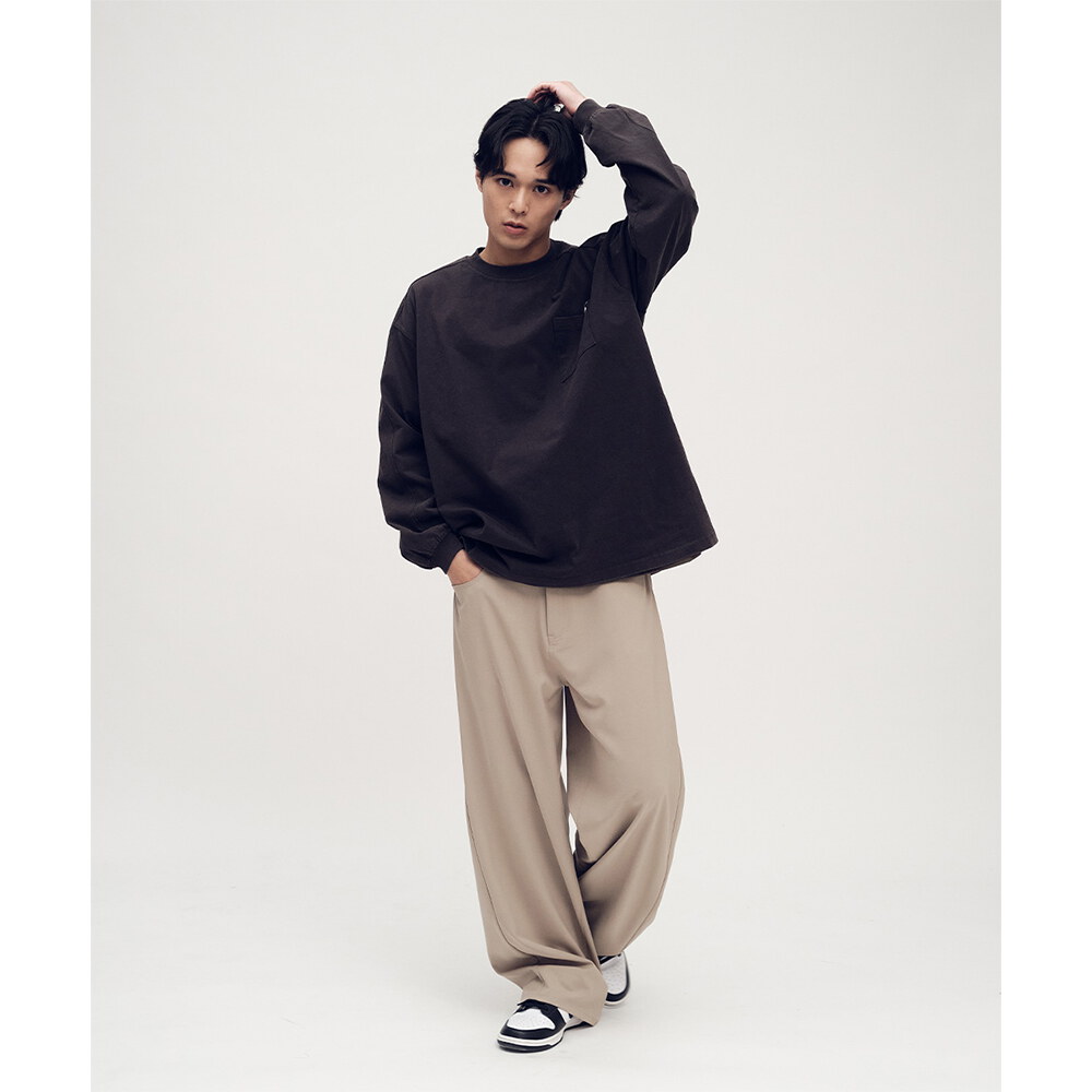 小P社長水洗長袖TEE