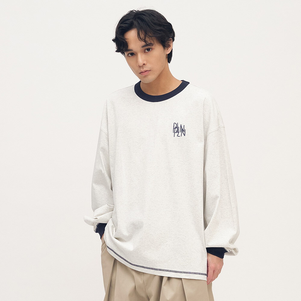 clip by clip 層次羅紋配色長TEE