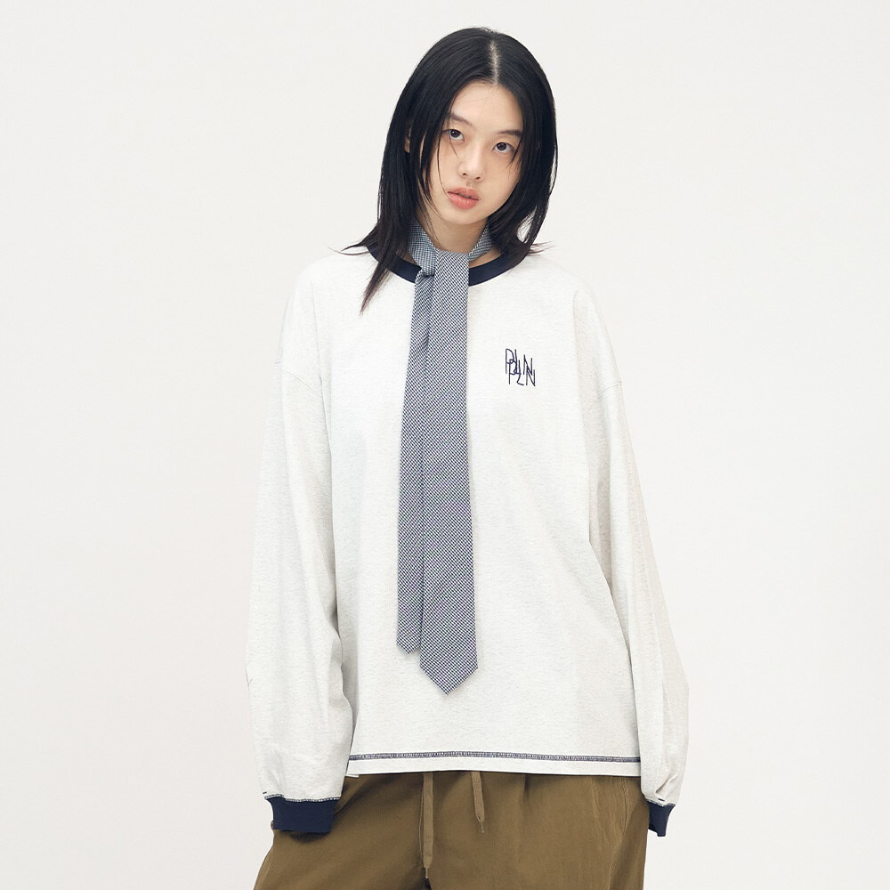 clip by clip 層次羅紋配色長TEE