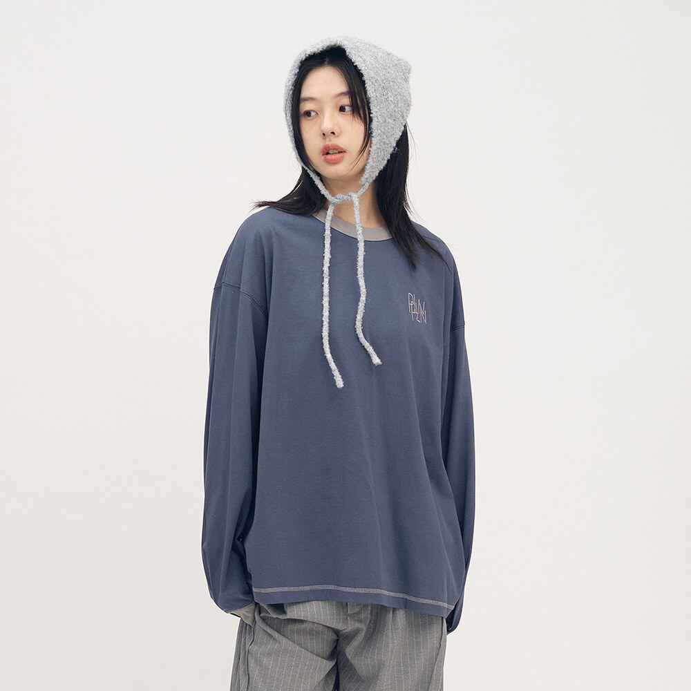 clip by clip 層次羅紋配色長TEE