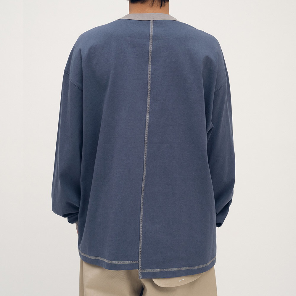 clip by clip 層次羅紋配色長TEE