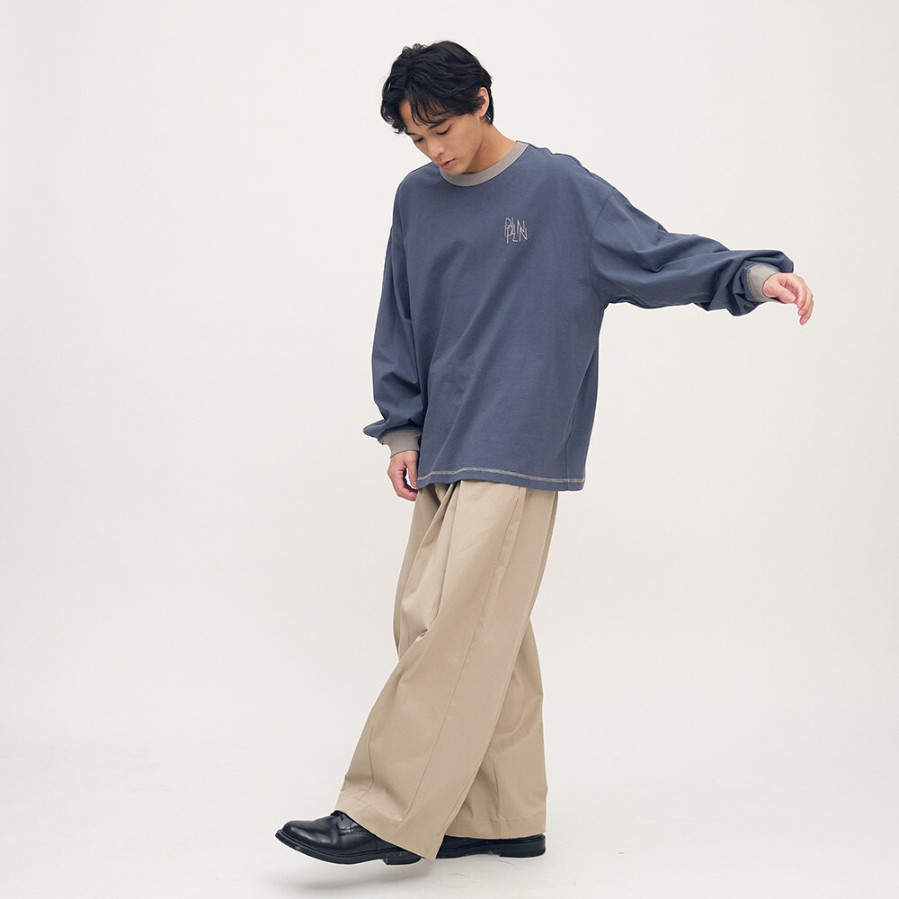 clip by clip 層次羅紋配色長TEE