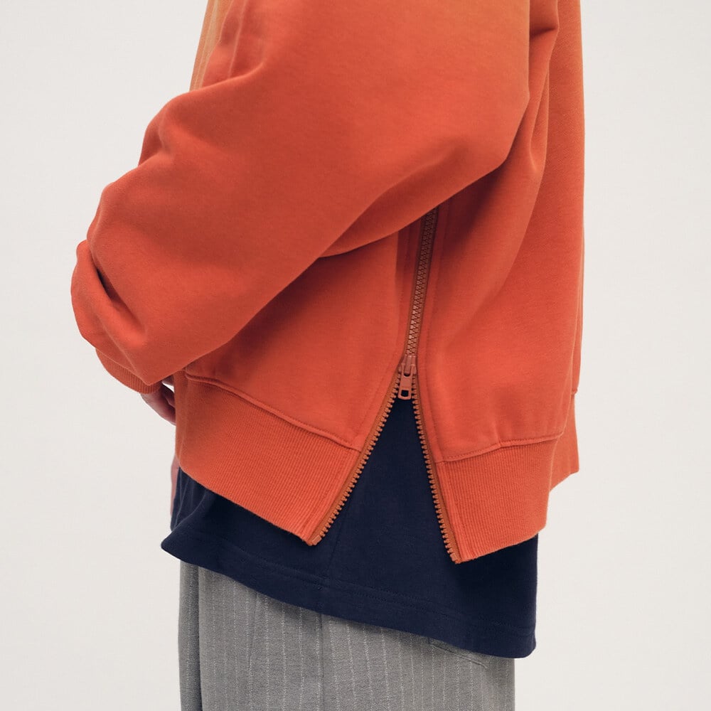 clip by clip 拉鍊短版大學TEE