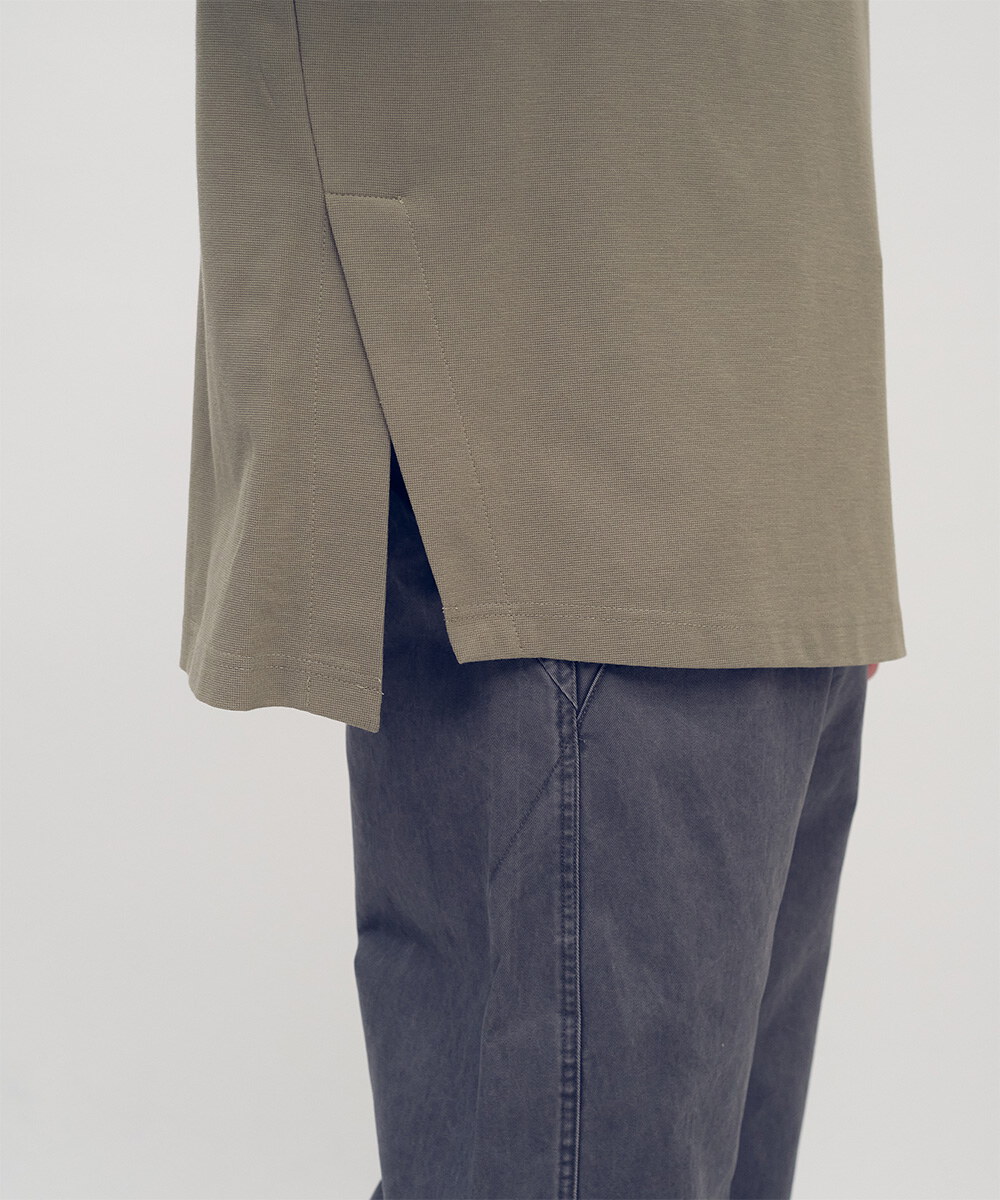 Timelly 側開衩細節長袖上衣