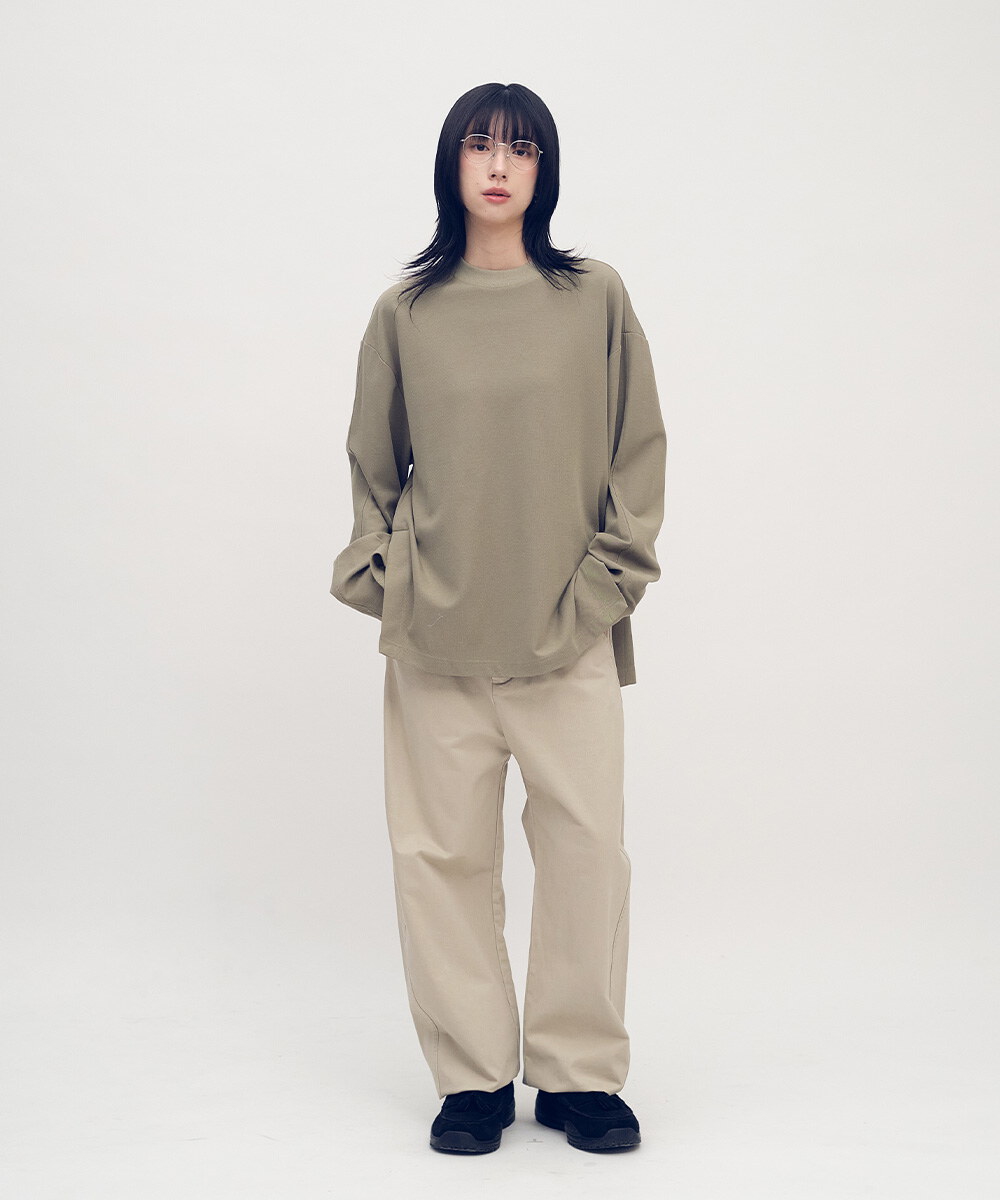 Timelly 側開衩細節長袖上衣