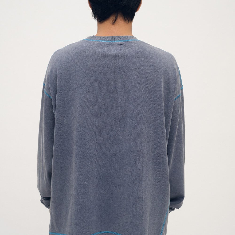 隱形口袋爬線水洗長袖TEE