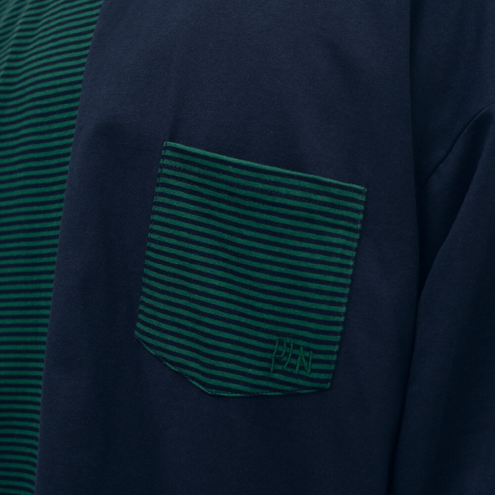 拼接寬版長袖TEE