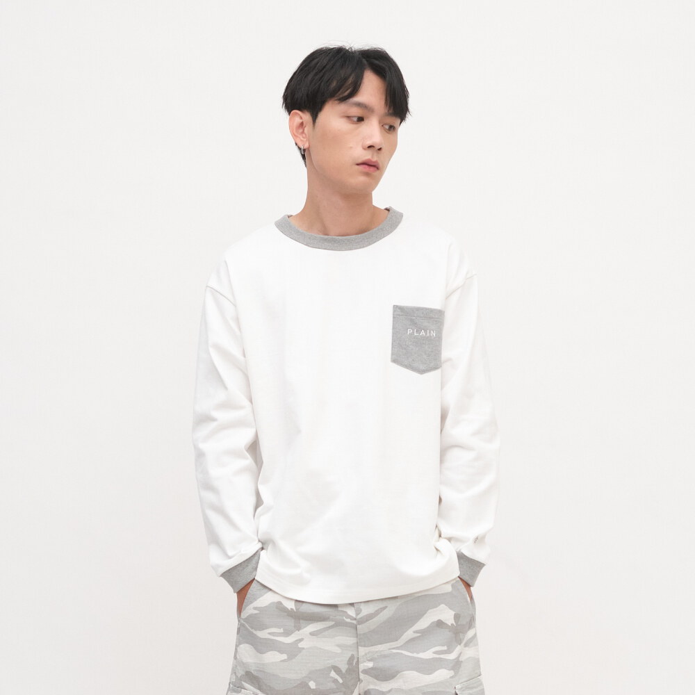 PLAIN口袋長TEE