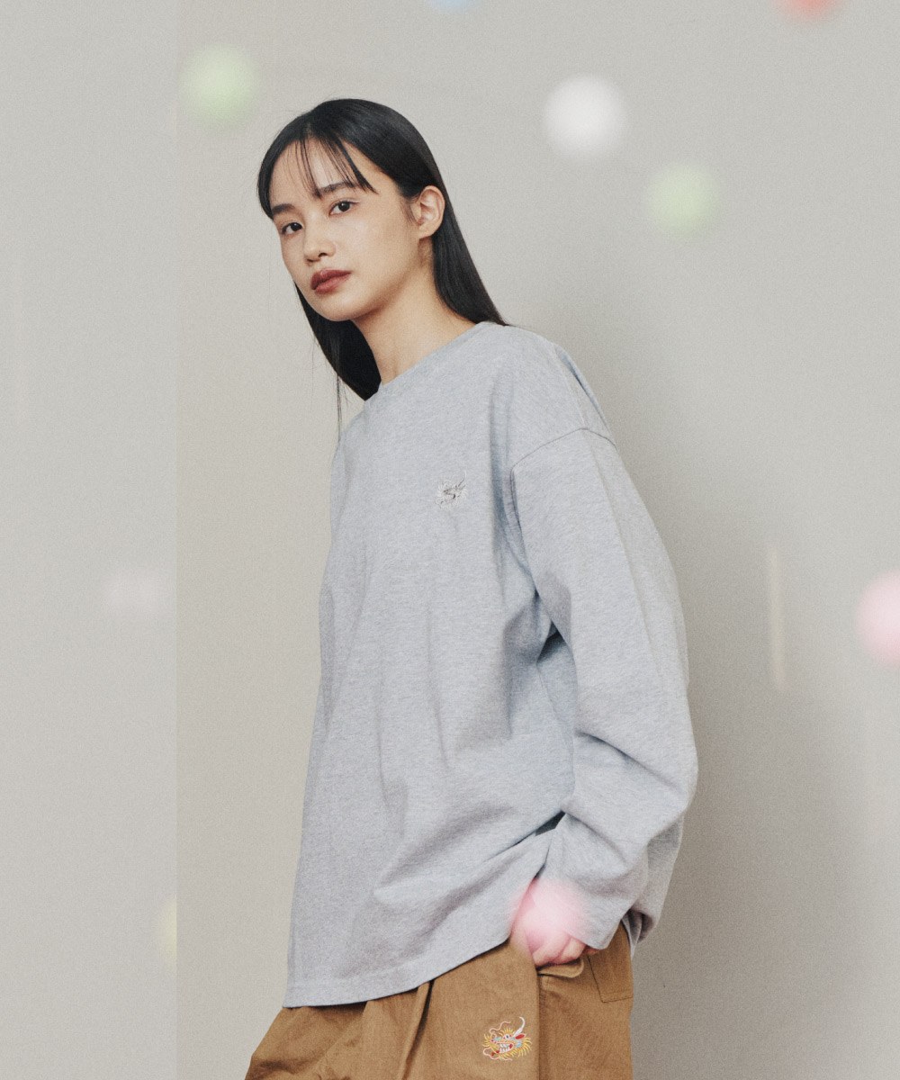 龍年胸口刺繡長袖TEE