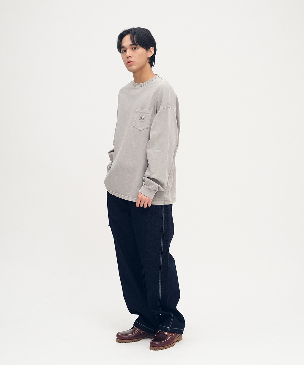 HERO經典水洗口袋長袖TEE