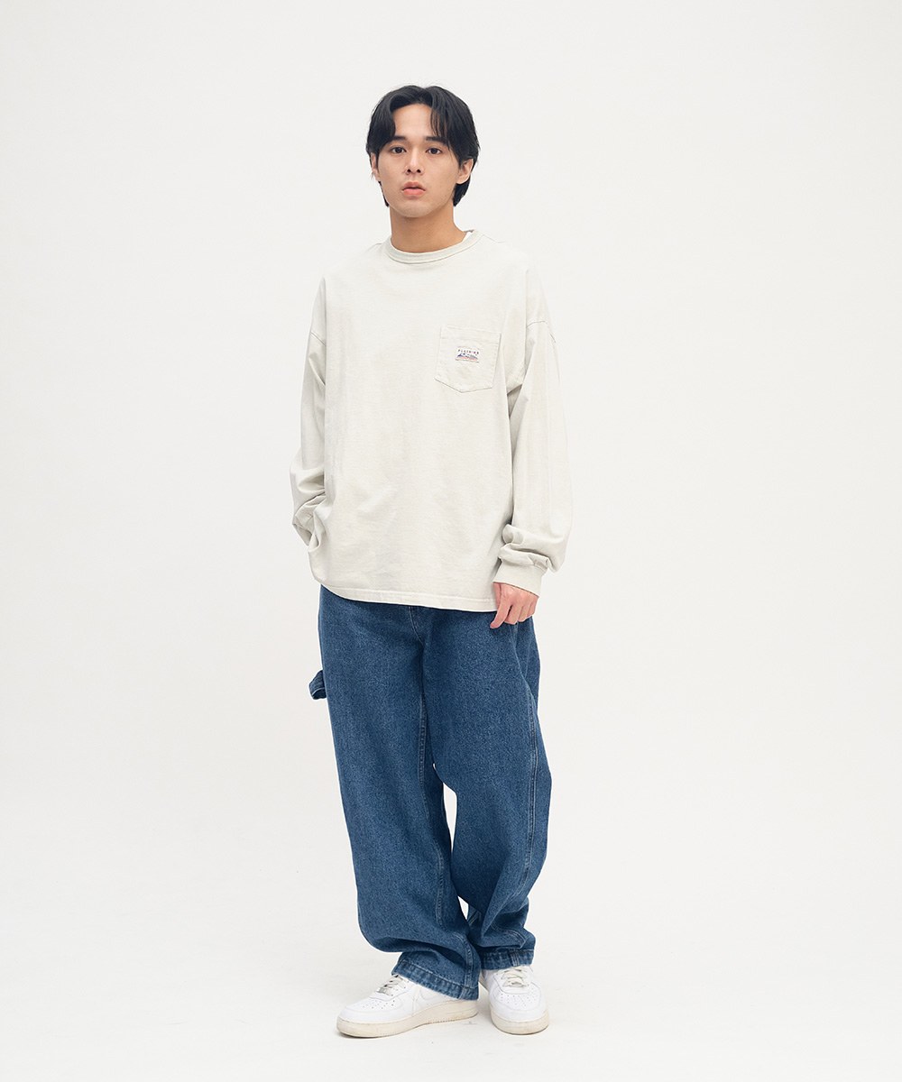 HERO經典水洗口袋長袖TEE