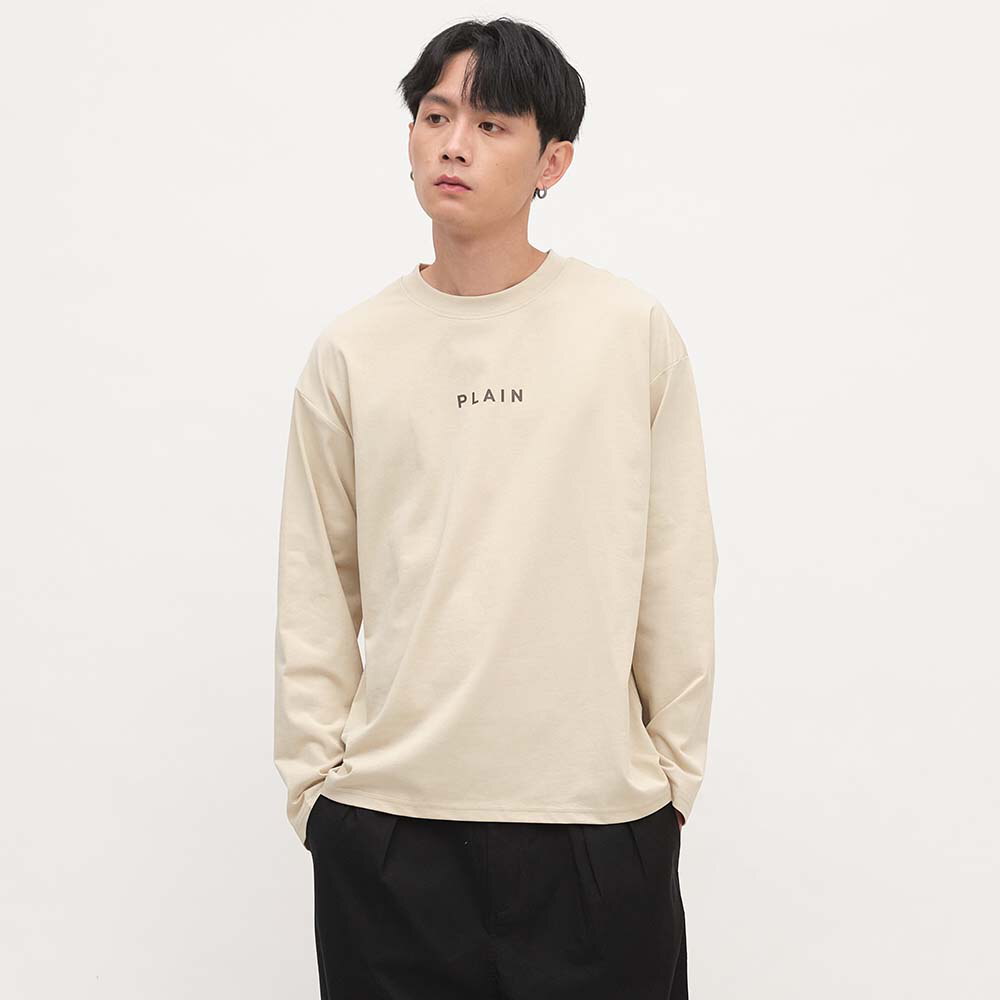 PLN0140 PLAIN 多色logo長TEE