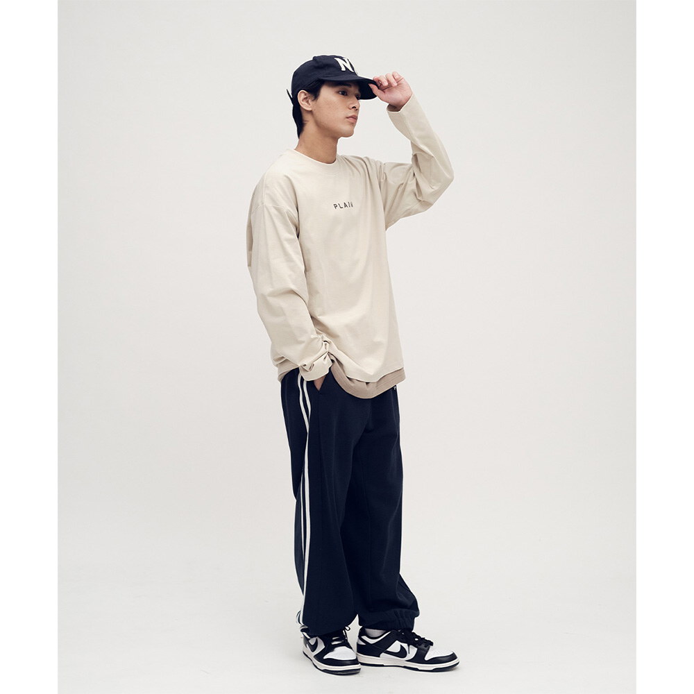 PLAIN 多色logo長TEE