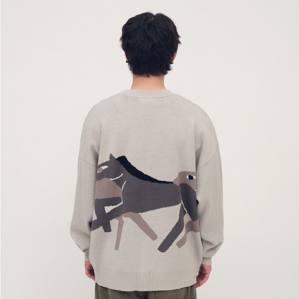 馬到成功針織毛衣