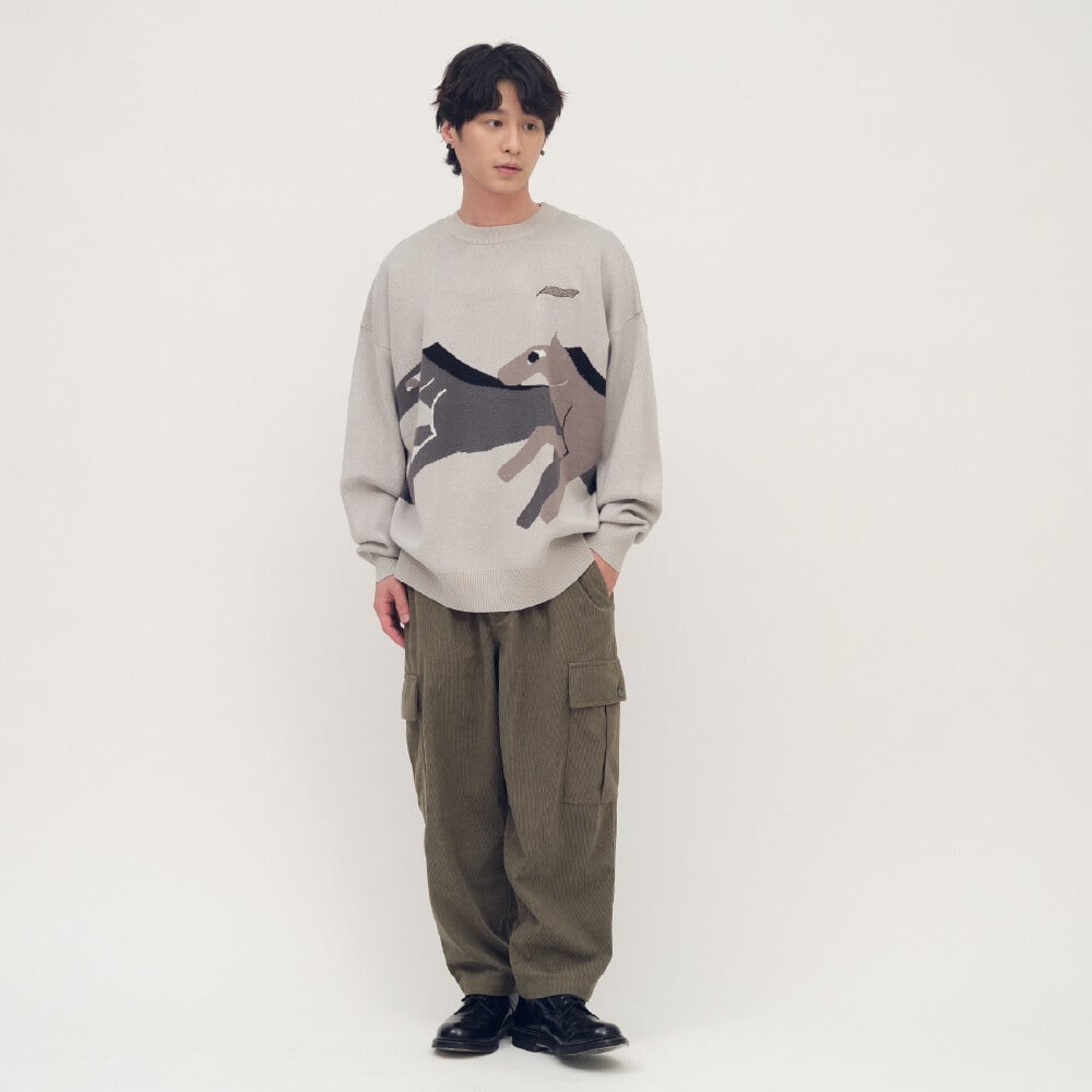 馬到成功針織毛衣