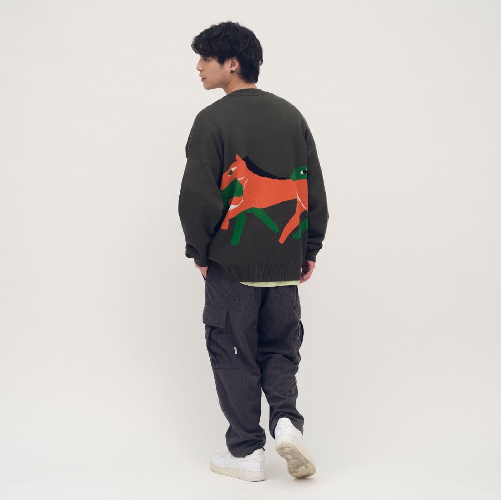 馬到成功針織毛衣