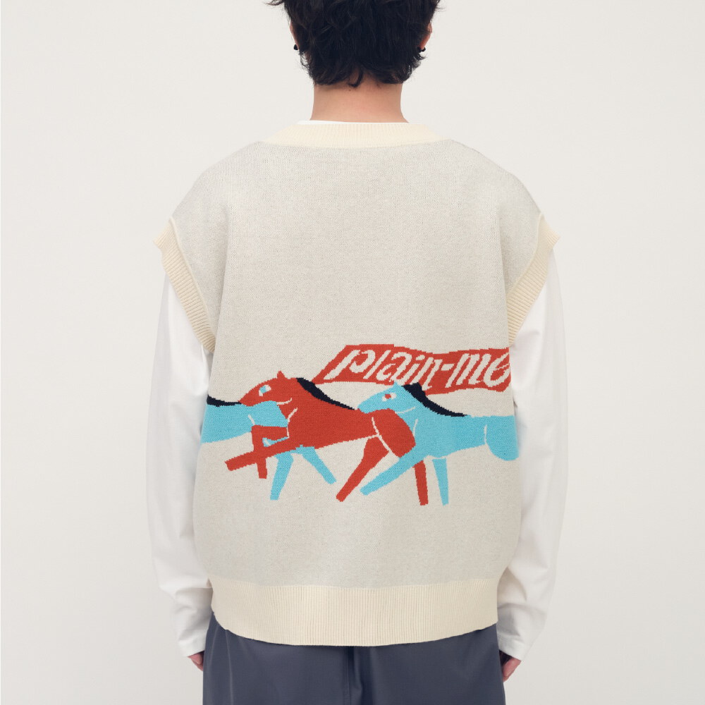 馬到成功針織背心