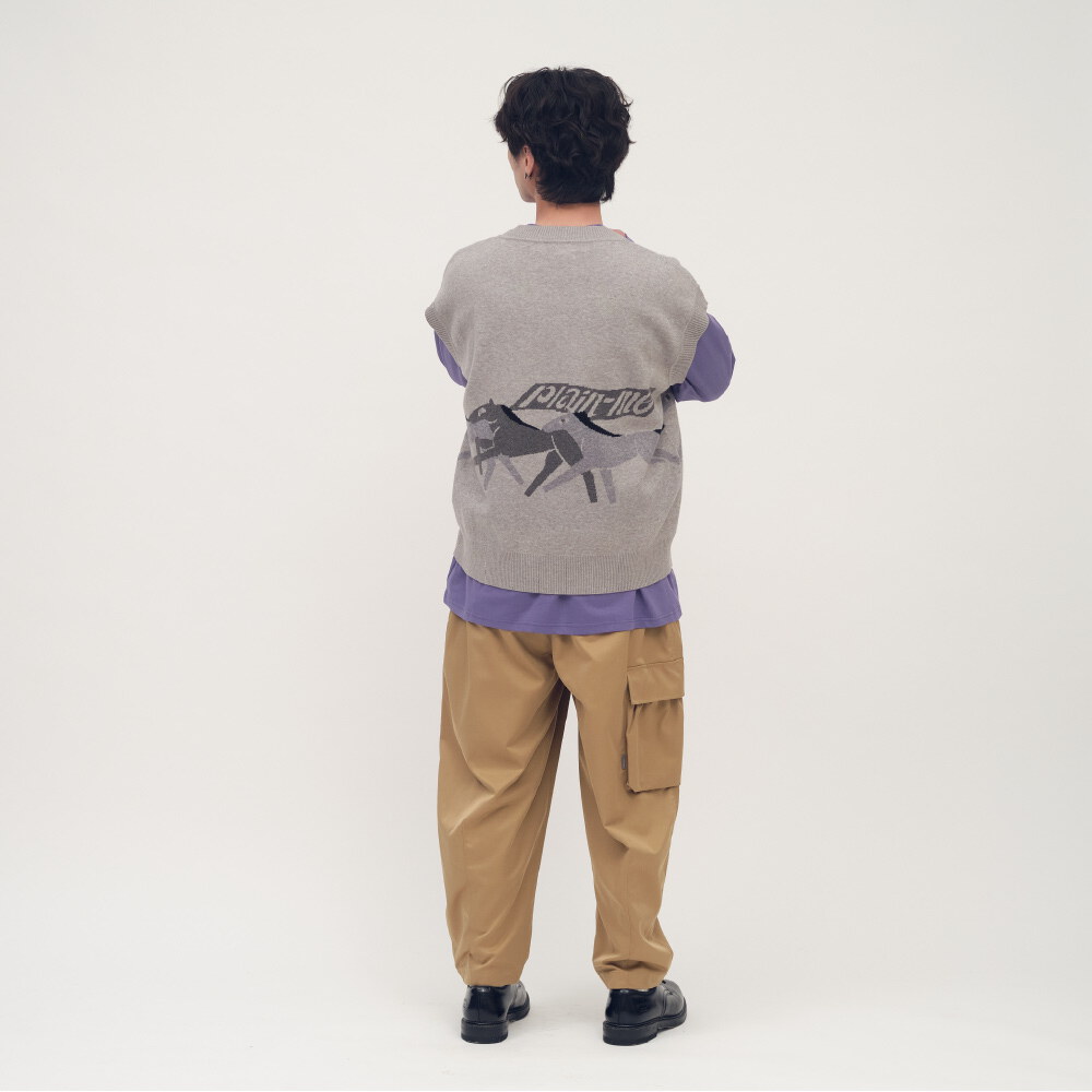 馬到成功針織背心