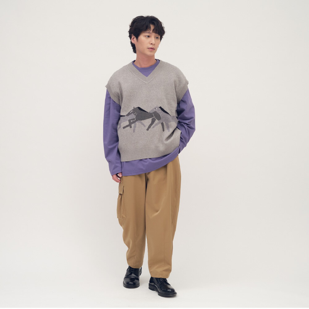 馬到成功針織背心