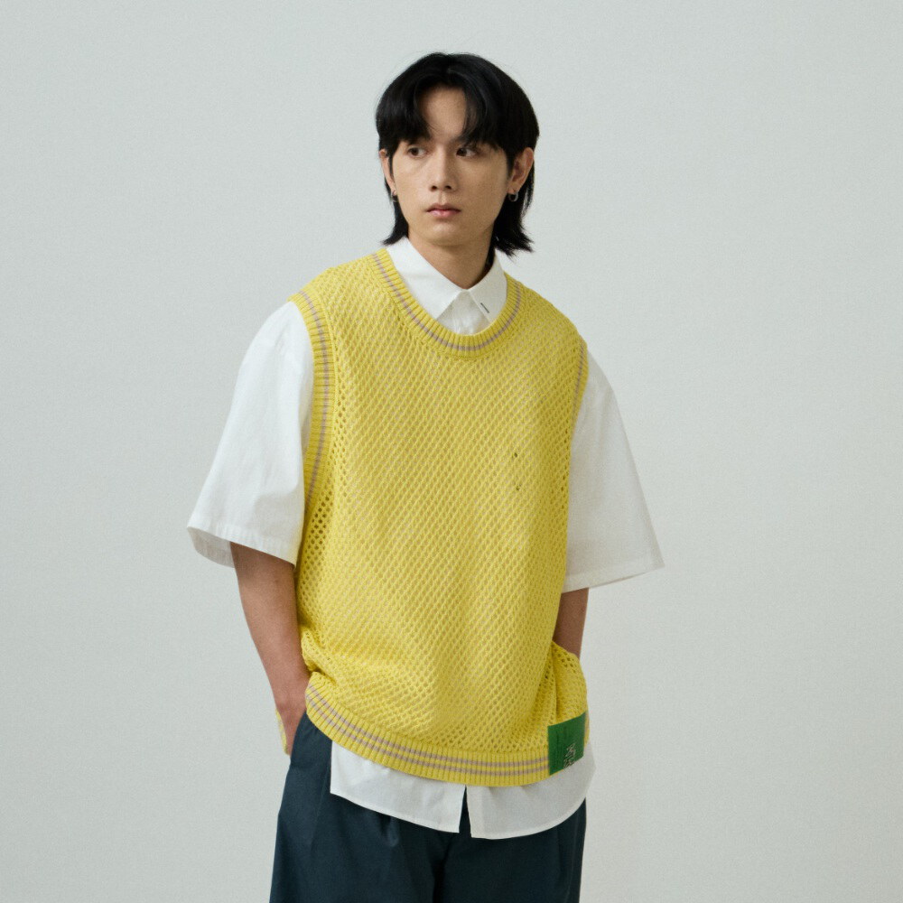 clip by clip 蜂巢氣泡針織背心