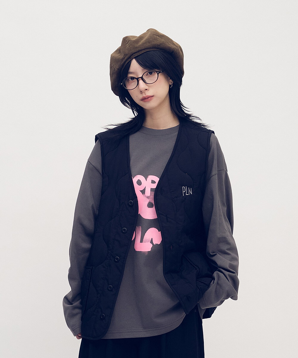 刺繡logo絎縫內膽背心