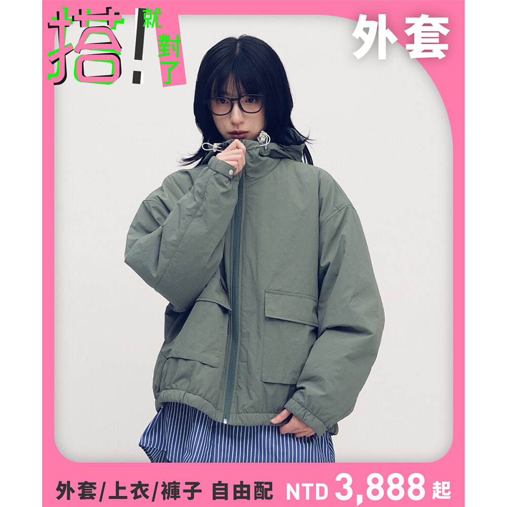 YOBI抗撕裂鋪棉連帽外套