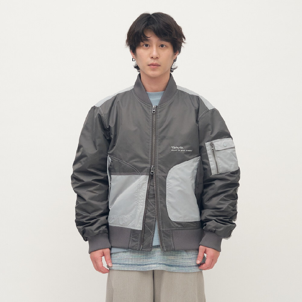 clip by clip 拼接MA-1夾克外套