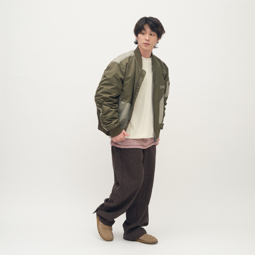 clip by clip 拼接MA-1夾克外套