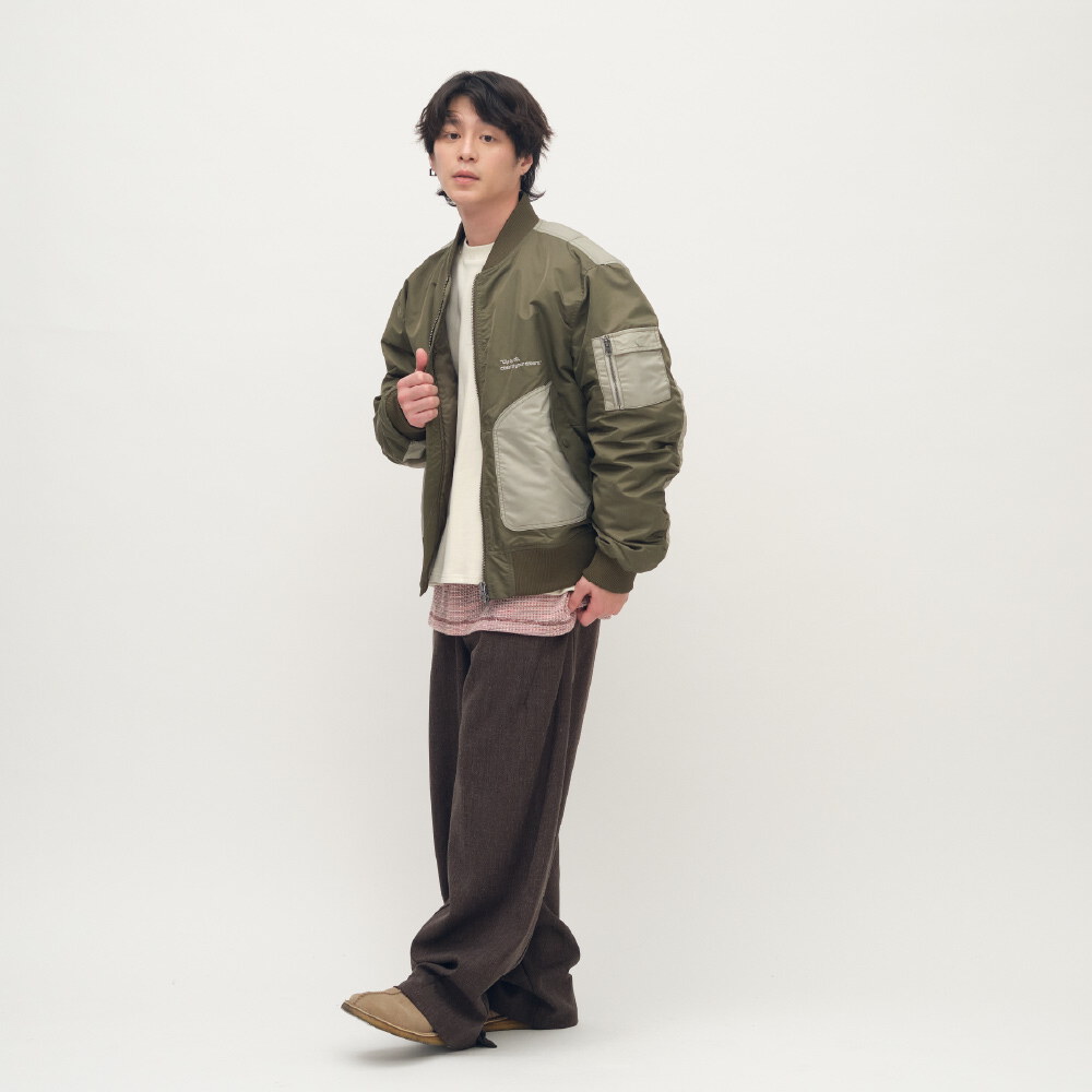 clip by clip 拼接MA-1夾克外套