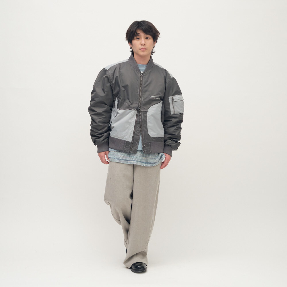 clip by clip 拼接MA-1夾克外套