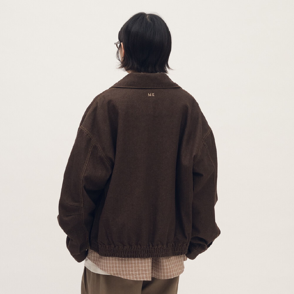 PLAIN斜紋棉剪裁短版夾克