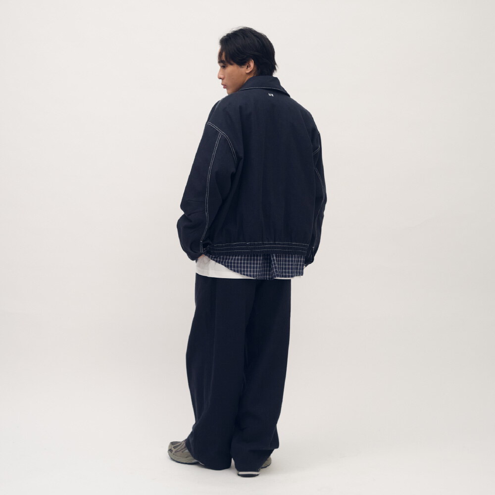 PLAIN斜紋棉剪裁短版夾克