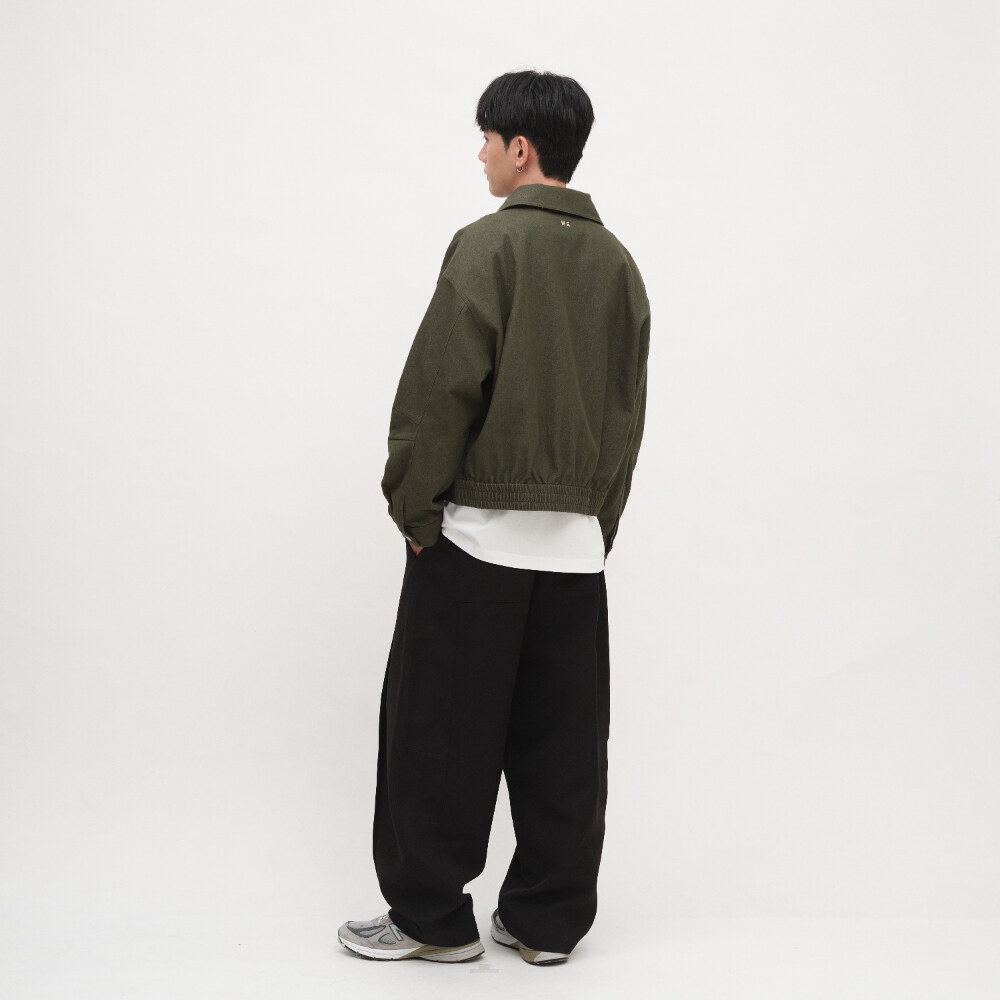 PLAIN斜紋棉剪裁短版夾克