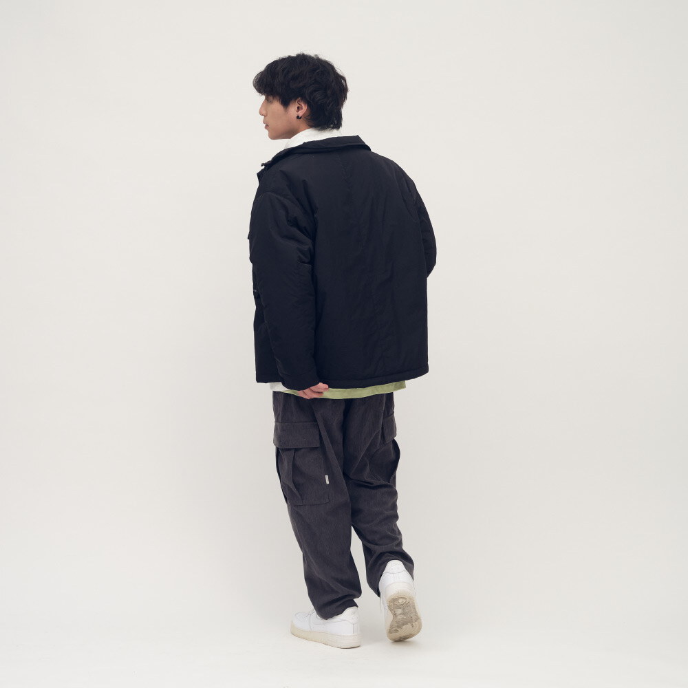 立領鋪棉大口袋外套