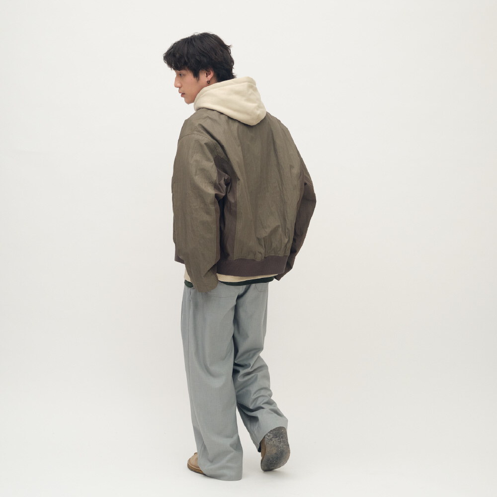 拼接軍風寬版外套