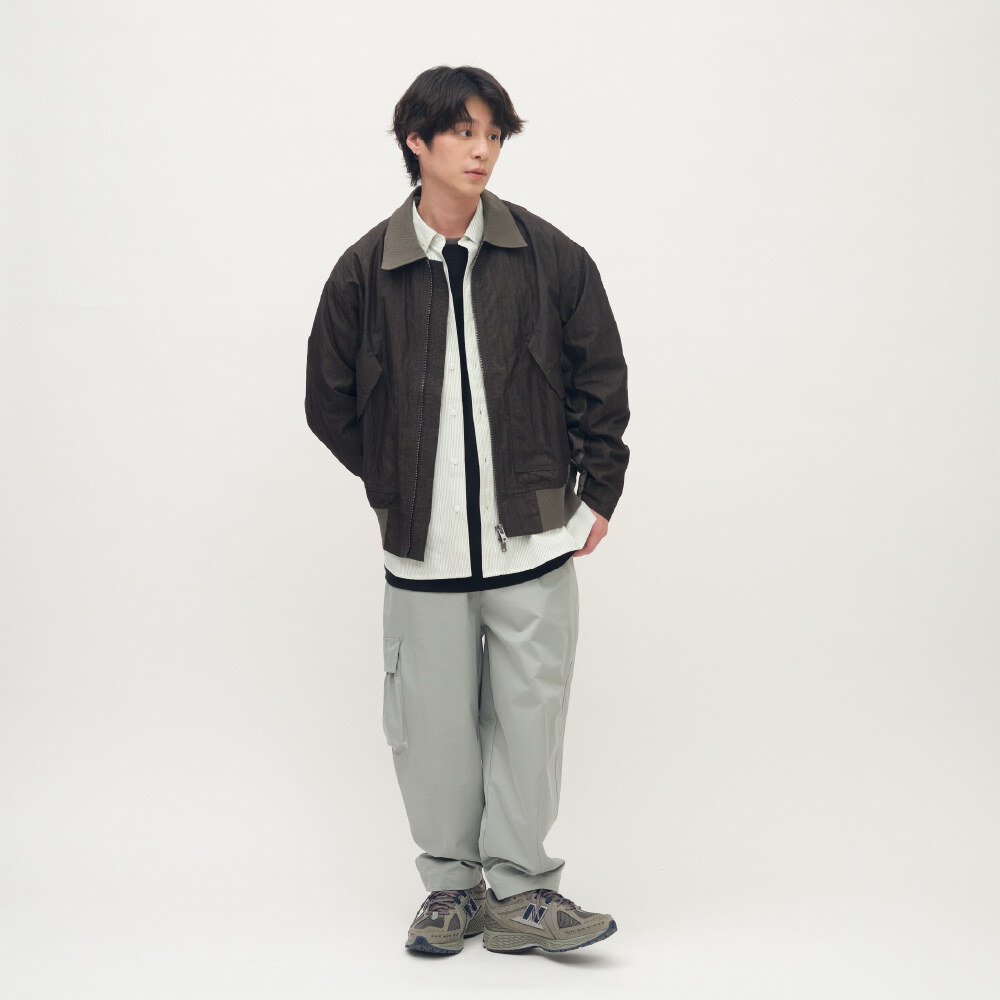 拼接軍風寬版外套